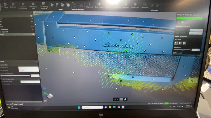 3D skeniranje natpisa, prikaz u softveru