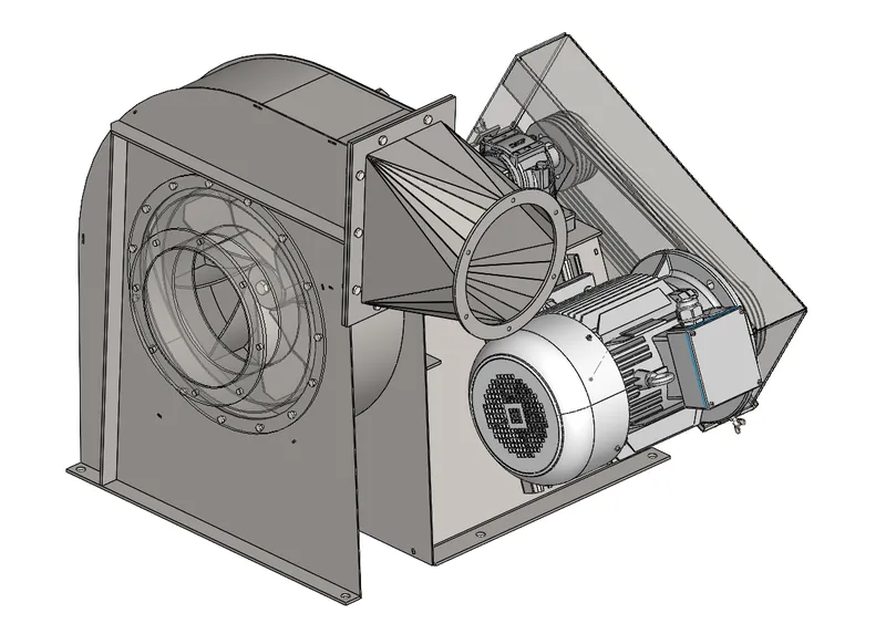 CAD model ventilatora s elektromotorom