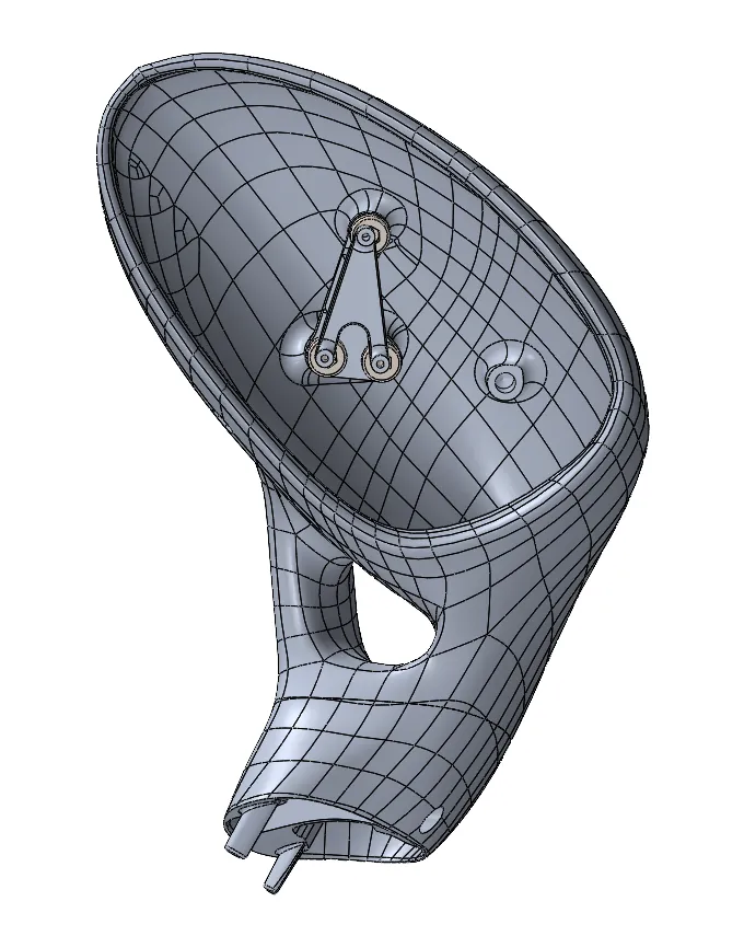 CAD model zakrivljenog dijela izrađen povratnim inženjeringom